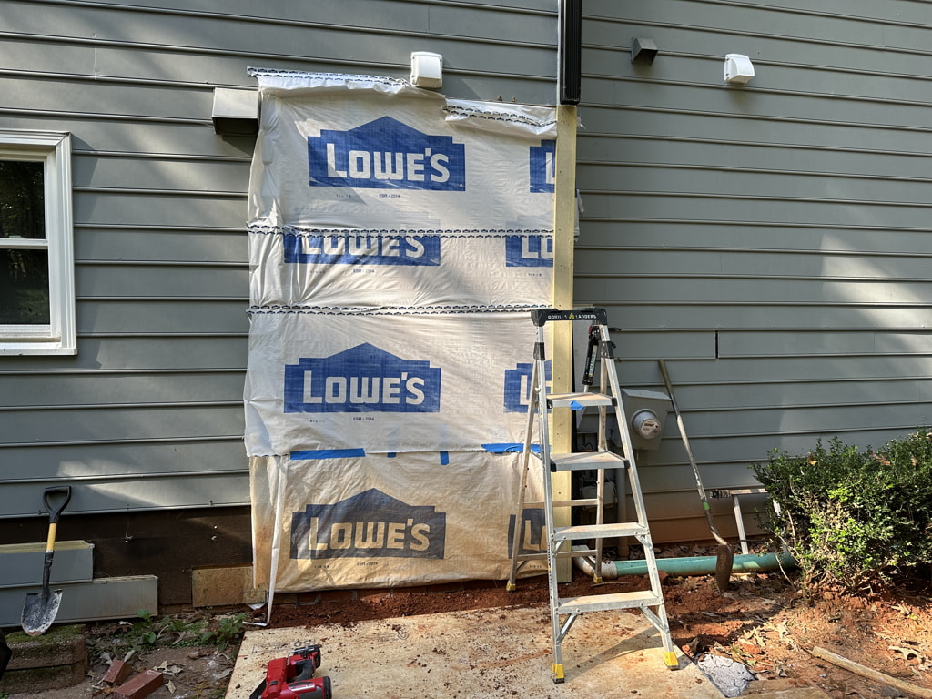 Cheltonham Ct. Exterior Wall Removal in Manchester, NC.